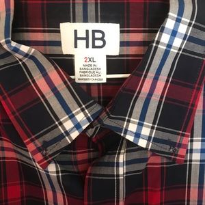 2XL Harbor Bay Plaid button down shirt